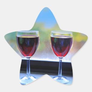 Adesivo Estrela Vidro de vinho