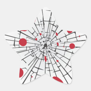 Adesivo Estrela vidro estilhaçado