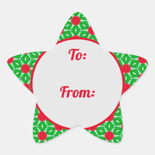 Adesivo Estrela Vinheta de presentes nas bordas das estrelas de Na (Frente)