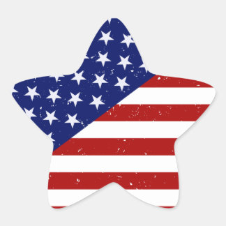 Adesivo Estrela Vinheta de Sinalizador Americano Distante