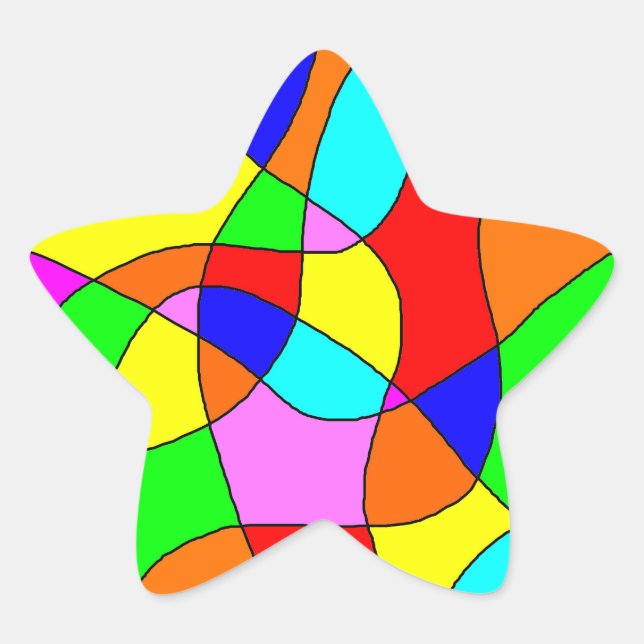 Adesivo Estrela Vinheta de vidro contida (Frente)