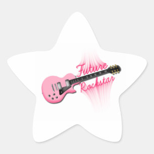 Adesivo Estrela Vinheta-estrela-rosa-guitarra