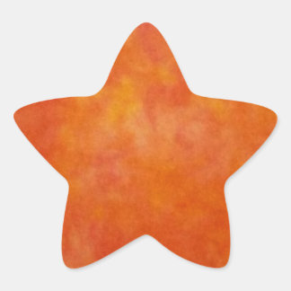 Adesivo Estrela Vinheta Laranja Nublada