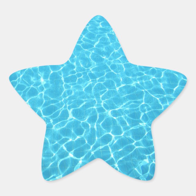 Adesivo Estrela Vinhetas de água de Piscina azul (Frente)