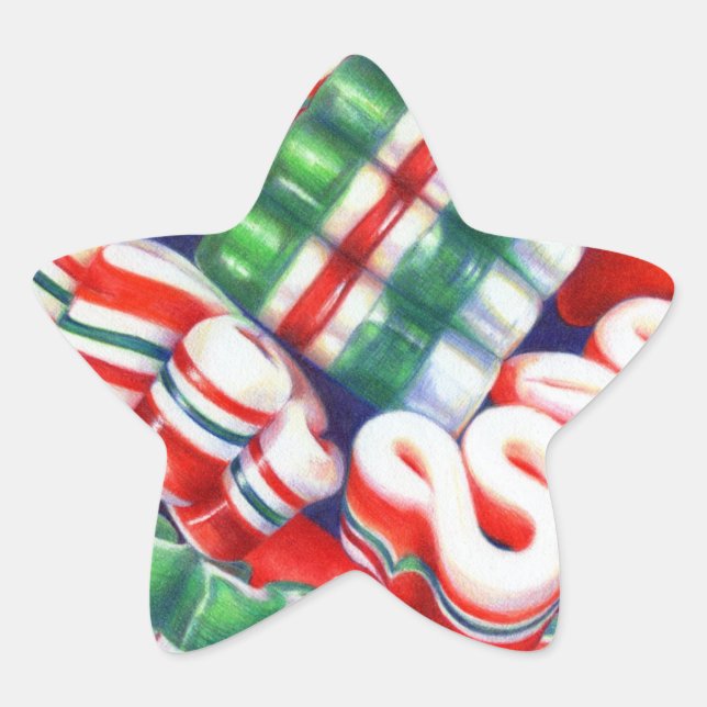 Adesivo Estrela Vinhetas de Estrelas de Lata de LÃ (Frente)