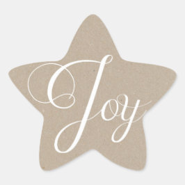 Adesivo Estrela Vinhetas de Natal de Joy Holiday em Papel Kraft
