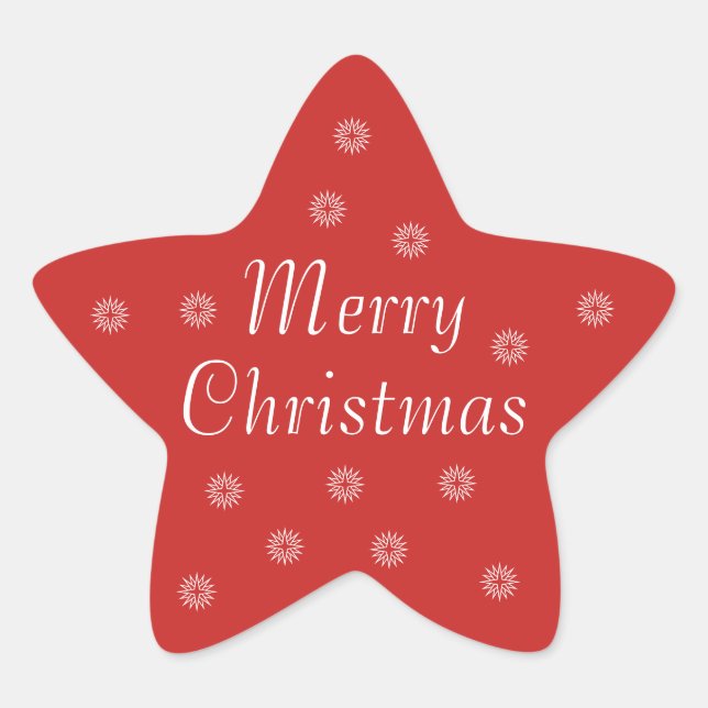 Adesivo Estrela Vinhetas de Natal Feliz (Frente)