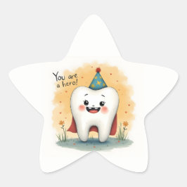 Adesivo Estrela Vinhetas para pequenos dentistas