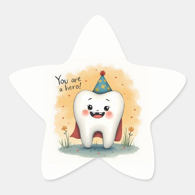 Adesivo Estrela Vinhetas para pequenos dentistas (Frente)