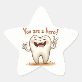 Adesivo Estrela Vinhetas para pequenos dentistas