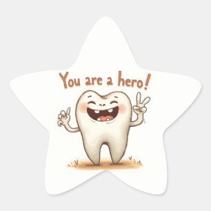 Adesivo Estrela Vinhetas para pequenos dentistas