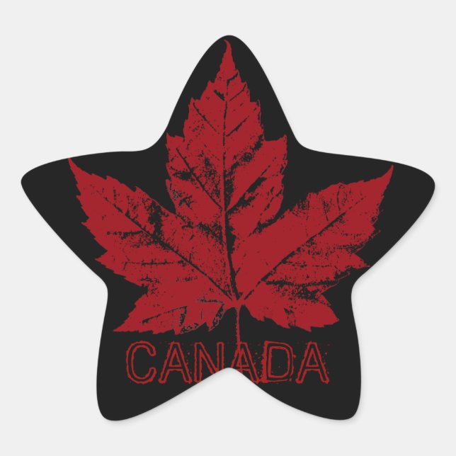 Adesivo Estrela Vinhetas personalizadas de suvenir do Canadá (Frente)