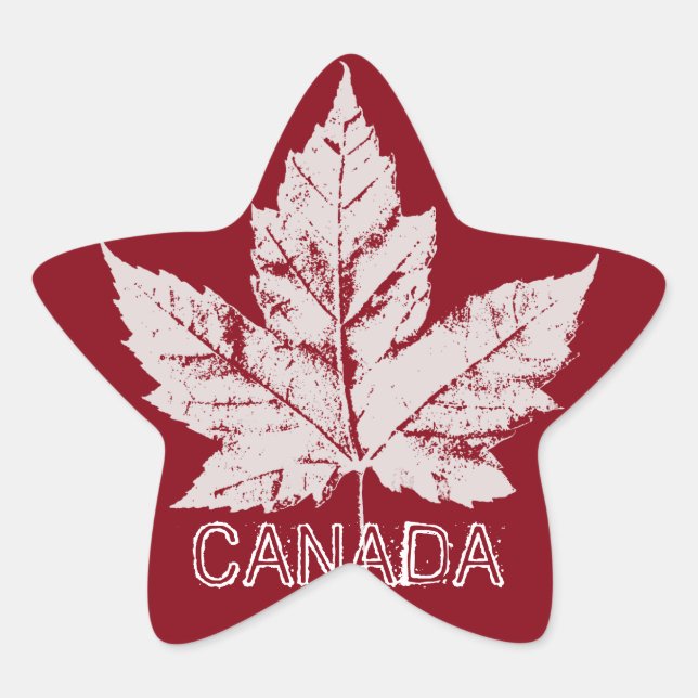 Adesivo Estrela Vinhetas personalizadas de suvenir do Canadá (Frente)