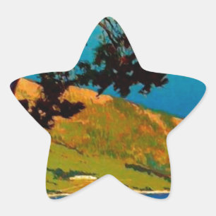 Adesivo Estrela Vintage California Coast Viagem