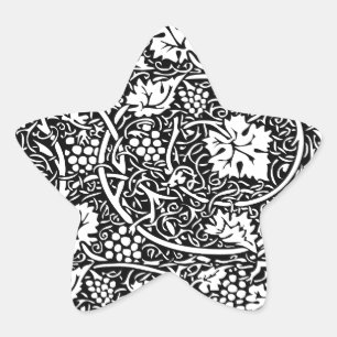Adesivo Estrela Vintage Floral Wallpaper Grape Art Impressão