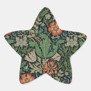 Adesivo Estrela Vintage Floral Wallpaper Trendy Morris Compton