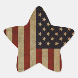 Adesivo Estrela Vintage Grunge American Flag