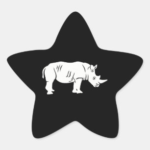 Adesivo Estrela Vintage Huge Rhino Funny Costume Gift