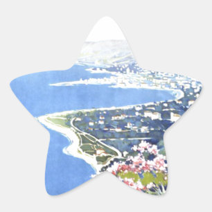 Adesivo Estrela Vintage San Remo Itália Viagem da Europa