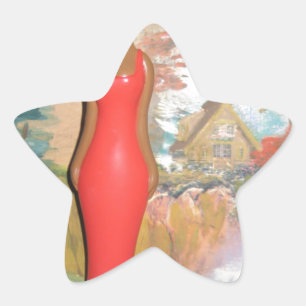 Adesivo Estrela vintage verão Red.png