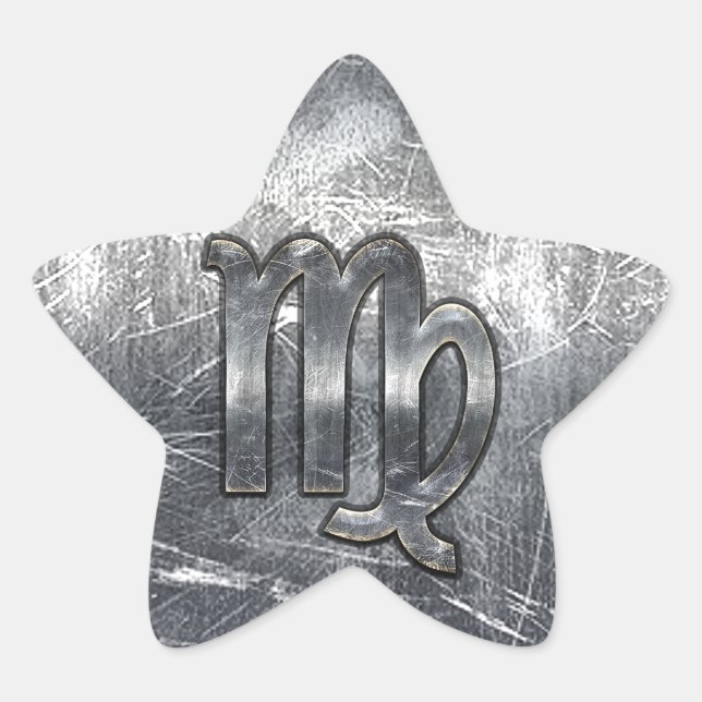 Adesivo Estrela Virgo Zodiac - Sinal em Decoração de Estilo Vestid (Frente)