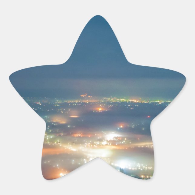 Adesivo Estrela Vista Noturna Aso Night Sea Of Clouts Japan Kumamo (Frente)
