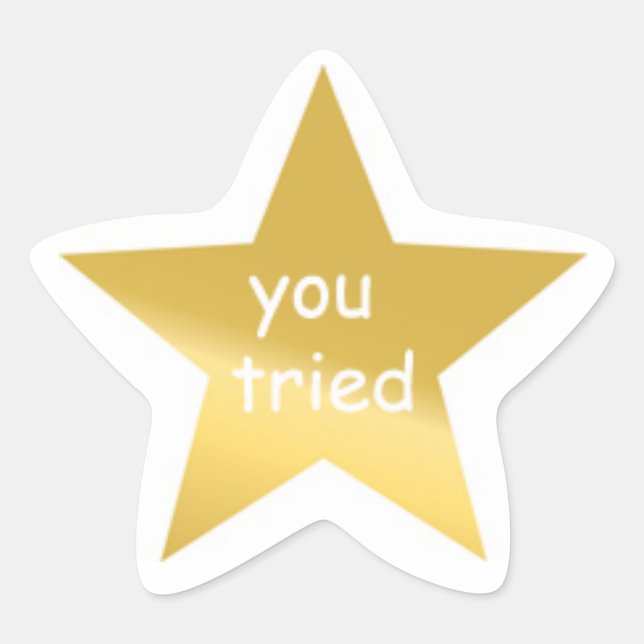 Adesivo Estrela Você Experimentou o Sticker (Frente)