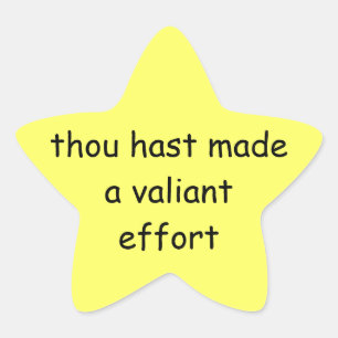 Adesivo Estrela "Você tentou" a estrela