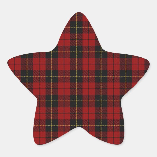 Adesivo Estrela Wallace Clan Scottish Tartan (Frente)
