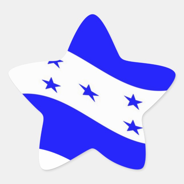 Adesivo Estrela Waving Honduras Flag (Frente)