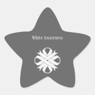 Adesivo Estrela White Clover Ribbon por Kenneth Yoncich