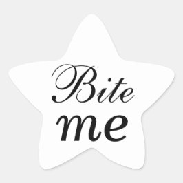 Adesivo Estrela White Star Bite Me Sticker
