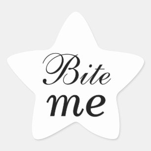 Adesivo Estrela White Star Bite Me Sticker
