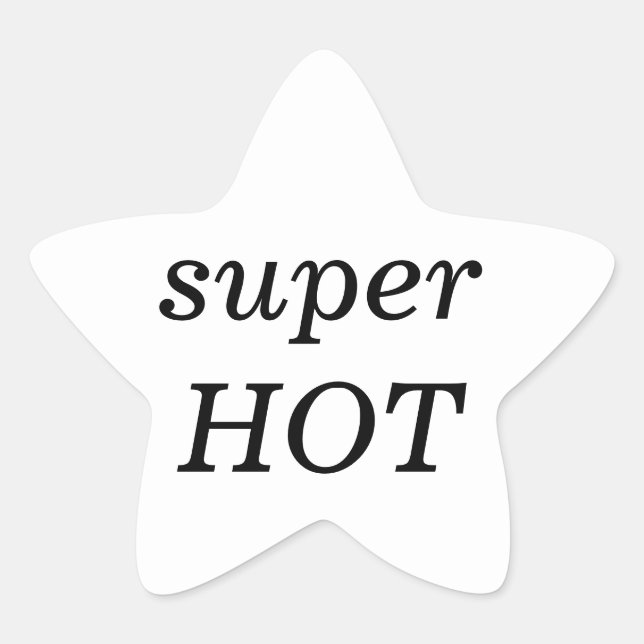 Adesivo Estrela White Star Super Hot Sticker (Frente)