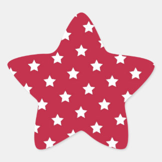 Adesivo Estrela White Stars (Estrelas brancas) em vermelho