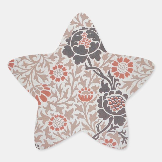 Adesivo Estrela William Morris Grafton Botanic Art Design (Frente)