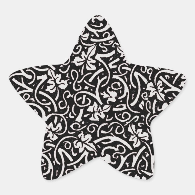 Adesivo Estrela William Morris Grapevine Vine Leaf Patterno (Frente)