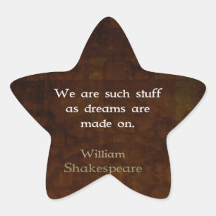 Adesivo Estrela William Shakespeare - Citação do Sonho Inspiraci