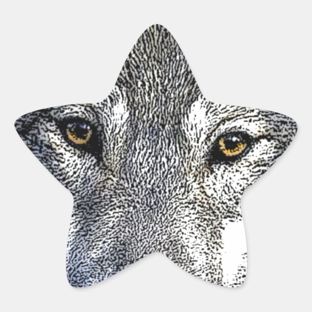 Adesivo Estrela Wolf Eyes Trabalho de arte (Frente)