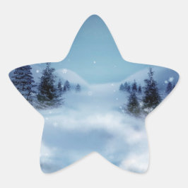 Adesivo Estrela Wonderland de inverno à noite