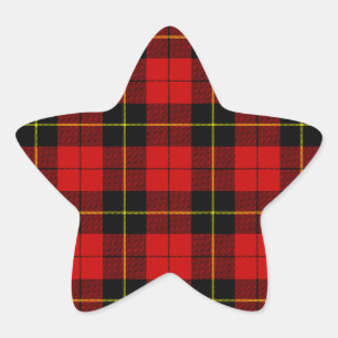Adesivo Estrela Xadrez preto Wallace Tartan