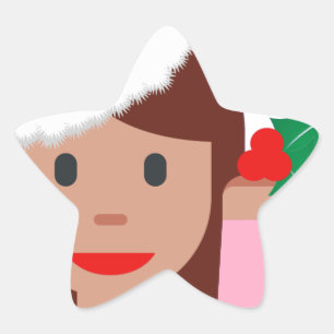 Adesivo Estrela xmas information girl emoji