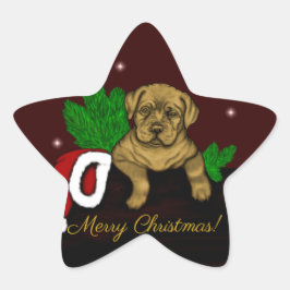 Adesivo Estrela XMas puppy