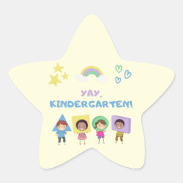 Adesivo Estrela Yay Kindergarten! Crianças bonitas são neutras em 