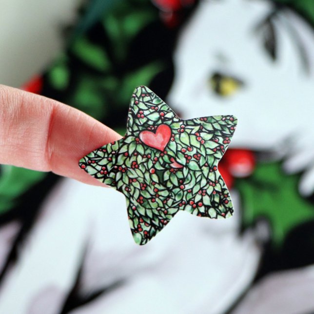 Adesivo Estrela Yule Wreath (Criador carregado)