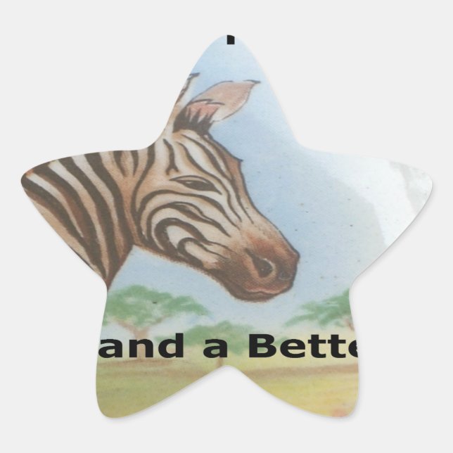 Adesivo Estrela Zebra Portrait, Amboseli: O Espírito do Savann (Frente)