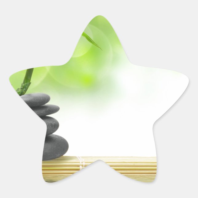 Adesivo Estrela Zen tranquilize jardim de água curando amor (Frente)