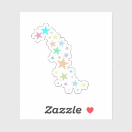 Adesivo Estrelas Coloridas de Pastel