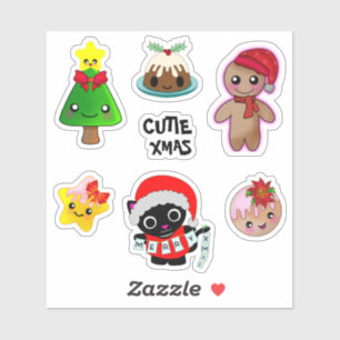 Adesivo Estrelas de Gingerbread Man da Amizade do Gato de 