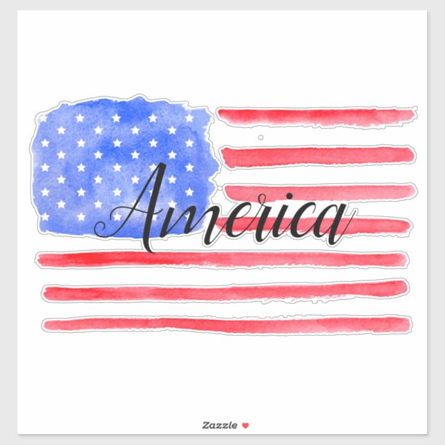 Adesivo Estrelas e faixas de bandeira dos EUA (Folha)